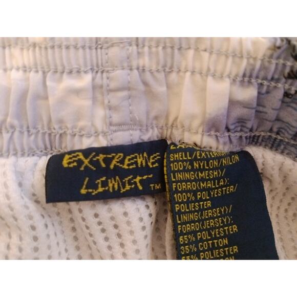 Extreme Limit Vintage Men's Swim Trunks | Sailboat Palm Tree Print | Mesh Lined - Picture 2 of 4